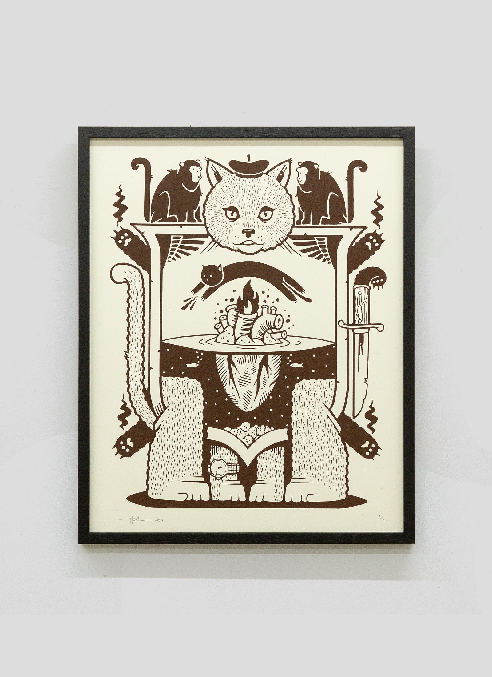 Jeremy Fish Screen printing - CAT